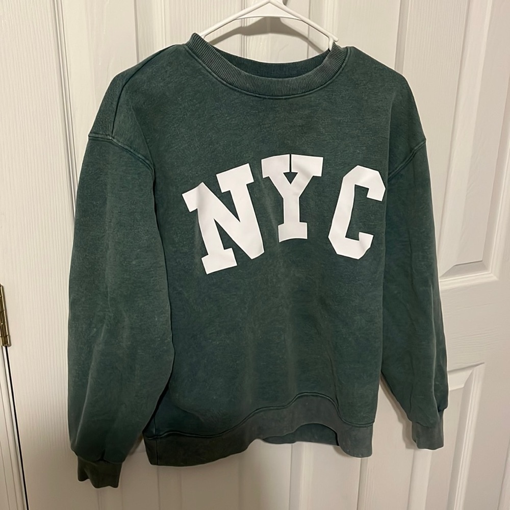 green NYC crewneck